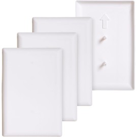 Dreambaby CoverPlug - Tapón de enchufe pintable para seguridad del bebé, protector eléctrico de placa de pared (4 unidades)