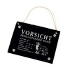 Bernese Mountain Dog Sign Slate Engraved - Caution Freilaufender Hund