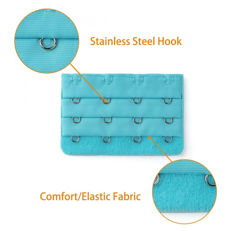 Allegra K Lady 3 Rows 4 Hooks Back Band Extension