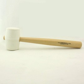 C.S. Osborne White Rubber Mallet #396-2 Hammer 2" Head Diameter