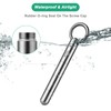 Large Keychain Pill Holder.TISUR Titanium Pill Case Waterproof Pill Fob