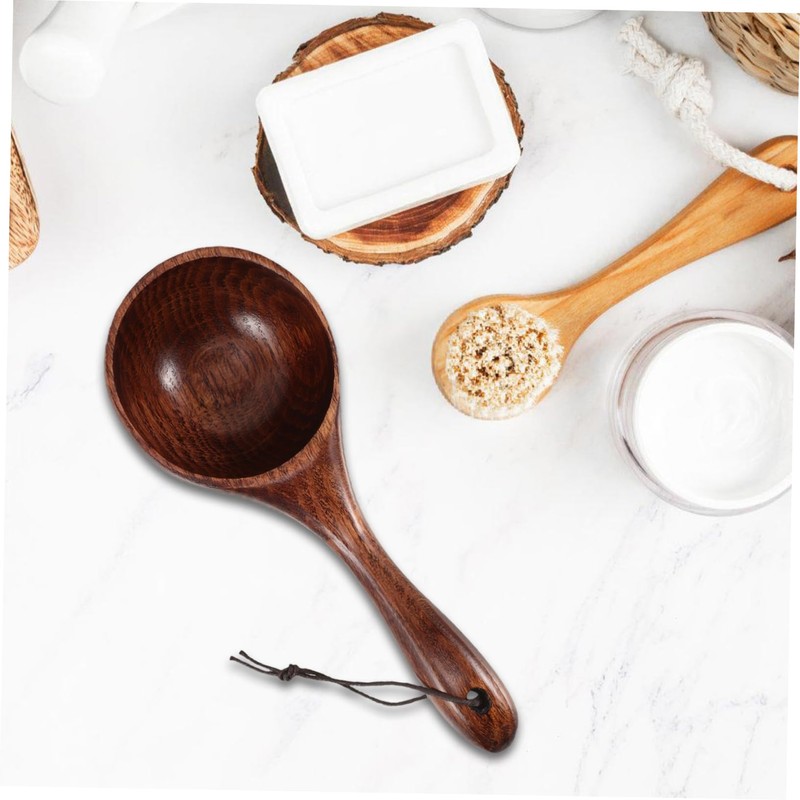 OHPHCALL Wooden Bath Scoop Water Pouring Spoon for Shower Sauna