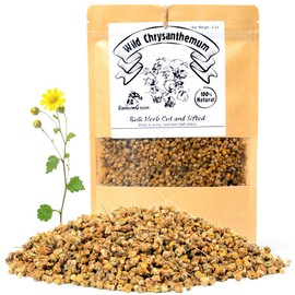 EidolonGreen Wild Chrysanthemum (Dendranthema indicum/Ye Ju Hua/野菊花/야생 국화) – 60g (2oz) Dried Whole Flowers – Traditional Botanical Tea Ingredient