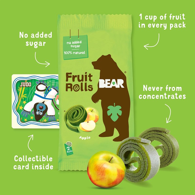 BEAR Apple Pure Fruit Yoyos 20g (Pack of 18)
