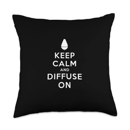 Citrusy Floral Woody Spicy Resinous Therapy Gift Keep Calm Diffuse Essential Oil Relaxing Scents Time Aromas Throw Pillow, 18x18, Multicolor