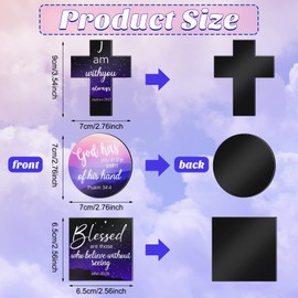 Saillong 15 Pcs Inspirational Refrigerator Magnets with Bible Verses Inspirational Magnets Faithful Locker Magnets Inspired Fridge Magnets Christian Motivational Magnets for Fridge, 3 Shapes(Scenery)