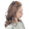 VingTAINE H7801-BK- Hair Claw Black and White Flower Hair Clip,