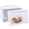 Litpoetic 100 Sets 4x6 Photo Frame Cards with Envelopes,Cardboard Photo