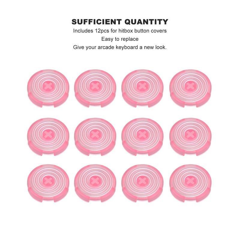 12pcs Arcade Button Cover Replace Mechanical Push Button Cover for