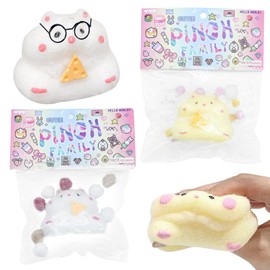 Hamster Squeeze Spielzeug 4 Stück Squishy Hamster Quetsch Spielzeug Anti Stress Spielzeug zum Konzentrieren Squishy Fidget Spielzeug