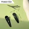 50 Pack Black Metal Snap Hair Clips for Women –