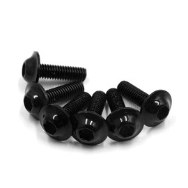 uxcell 6PCS M6 X 20mm Hexagon License Plates Fairing Bolts Screws Black for Motorcycle