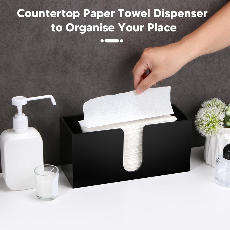 Homdat Simple Design Acrylic Tissue Box Rectangular 27.5x12.7x10.5 cm, Facial