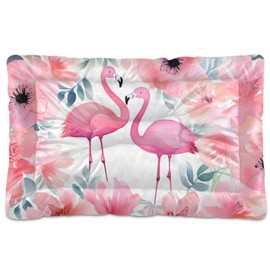 xigua Pink Flamingo Pet Bed, Soft Anti-Slip Dog Cat Bed Pet Mattress for Small Medium Large Dogs and Cats, 36 x 24 Inch