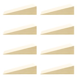 Keboyoe 8 Pcs Wooden Door Stop Door Wedges Indoors Non Slip Wooden Doors Wedges Wood Door Stopper Doorstop Wood Shims Triangle Woods Block Security Doors Stopper for Home Kitchen Office Doors