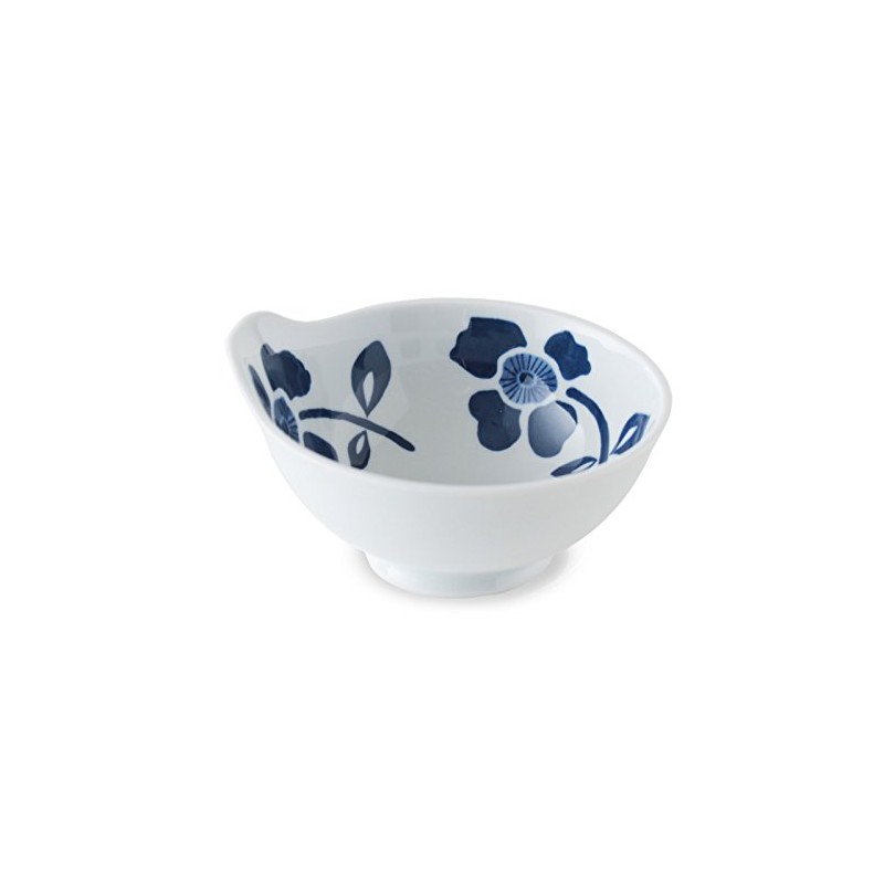 Hasamiyaki CtoC JAPAN Small Bowl with Handle, Flowers, Width 5.7