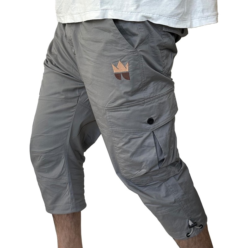 The Lazy King Men's Long Cargo Shorts (US, Alpha, Medium,