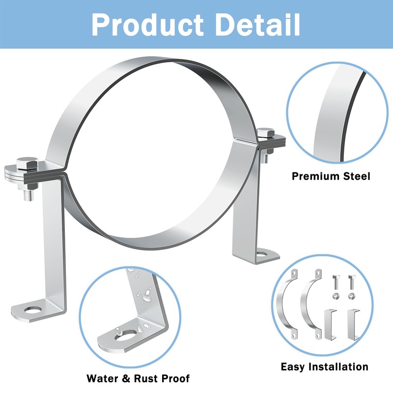 Fengone 6 Inch B Vent Wall Strap Round Gas Vent