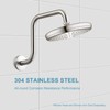 OFFO Shower Head Extension Arm 13 in, Brushed Nickel S