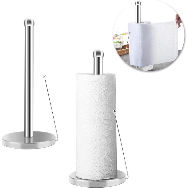 Toallero de Papel de Acero Inoxidable para Cocina Soporte Antideslizante