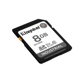 Kingston Tarjeta SD Industrial, Capacidad: 8GB, Clase 10, UHS-I, U3, V30, A1, Lectura: 100MB/s y Escritura: 80MB/s, Temperatura: de -40° a 85 °C, Numero de Parte: SDIT/8GB
