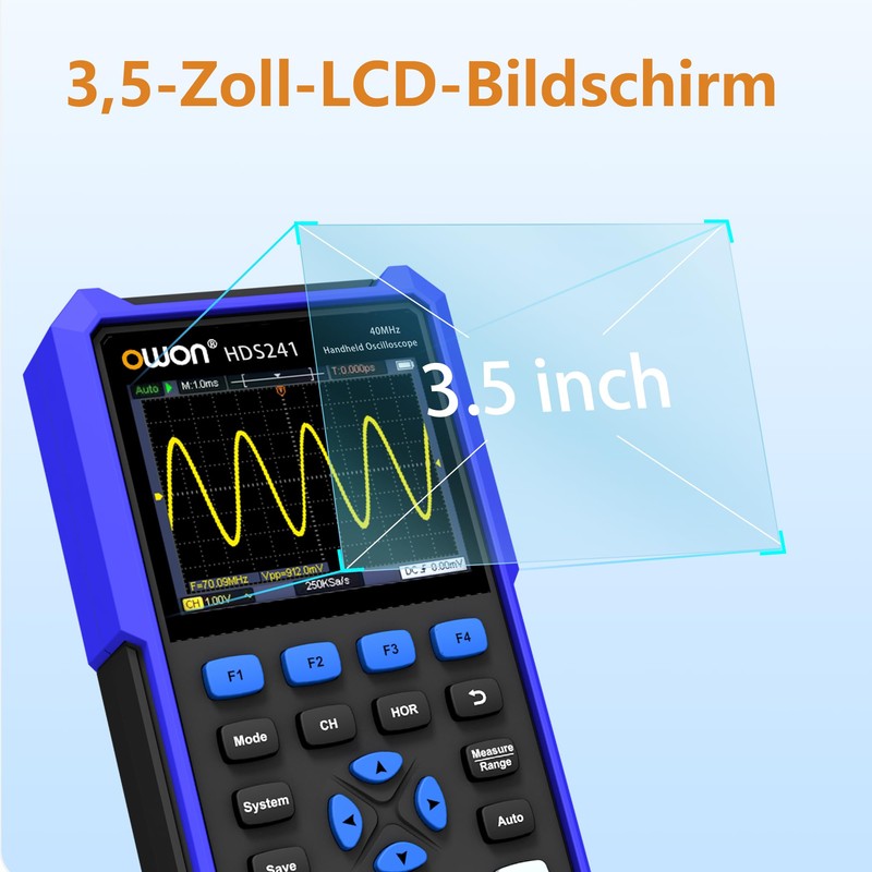 HDS241 OWON Oscilloscope Multimeter 3-in-1 Function 24,000 Readings Multimeter 40MHz