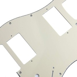 zalati Pickguard 11 Holes HH Strat with 2 Humbuckers for American/Mexican Fender Standard Stratocaster Electric Guitar - 3Ply