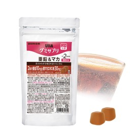 UHA味覚糖［公式］ 2粒に黒マカエキス30mg配合 通販限定 グミサプリ 亜鉛&マカ 30日分 1袋あたり60粒 1日2粒 コーラ味 1袋