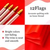 WEITBF 12Pcs 8×12 Inch Solid Red Flags Small Blank Sublimation