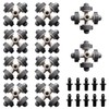 VooGenzek 10 PCS 4-Way Atomizing Nozzle, Plastic Cross Irrigation Nozzle,