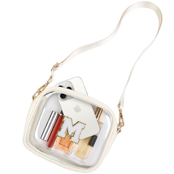 TEBIEKOY Clear Purses for Women Stadium Crossbody Small Clear Bag