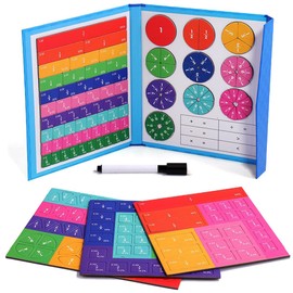 HNBTX Math Toy Fraction, Fraction Game, Mathematics Learning Toy, Arithmetic Learning Toy, Motor Skills Toy, Maths Toy, Magnetic Fraction Tiles & Fraction Circles