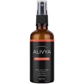 Alivya Movizen – Aceite para Masaje Corporal, Con Sensación Refrescante, Aceites Esenciales Puros, 60 ml