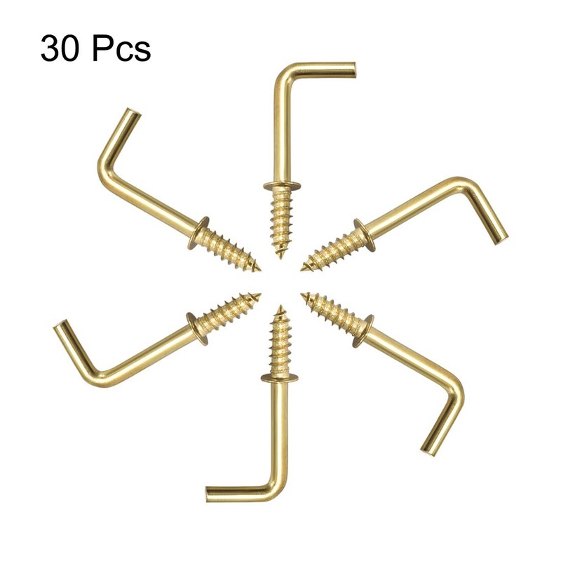sourcing map Screw Hooks Ceiling Hooks Self-Tapping Screw-In Hooks with