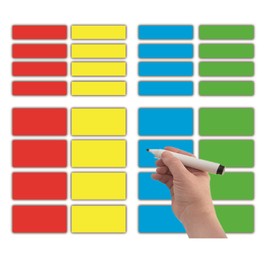 Colorful Dry Erase Sticky Notes-(16 pack 2X4 Inch;16 pack 1X4 inch),Reusable Sticker Post for Smooth Surface,No Paper for Home/Office/Workplace Visual Small Reminder Labels