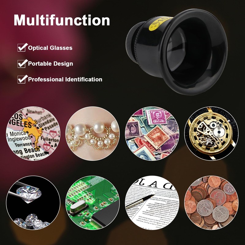 15X Jewelers Loupe Portable Monocular Magnifier Eye Watch Loupe Magnifying