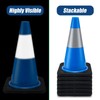 Copkim 12 Pack Traffic Safety Cones Plastic PVC Blue Traffic