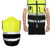 Reflective Safety Vest High Visibility Zipper Front Soft Collar Security