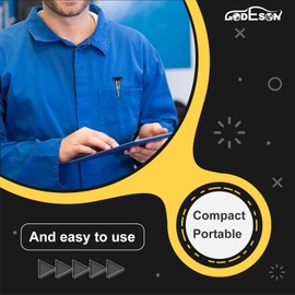 GODESON Tread Depth Gauge for Tyres MM Plastic Tyre Tread Depth Gauge Intelligent Colour Coded Tyre Tread Gauge for Motorcycle, Car, Truck