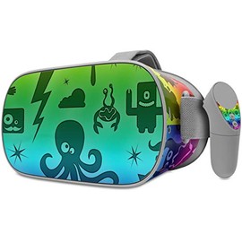 Decal Style Skin Wrap Compatible with Oculus Go Headset - Cute Rainbow Monsters (Oculus NOT Included)