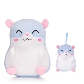 Kawaii Kuties Kibou Hamster Plush Soft Toy and Plush Bag Clip Set