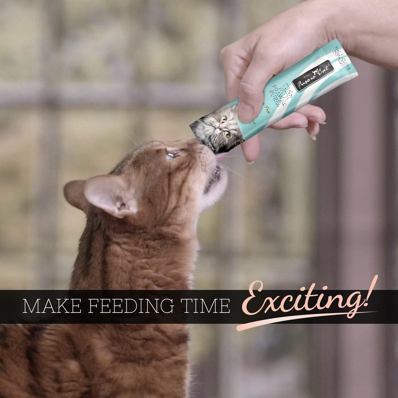 Fussie Cat Tuna with Prawns Puree, lickable cat Treats, 0.5oz