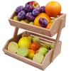 PALM NAKI® Bamboo Fruit Basket 2-Tier - Sturdy & Attractive