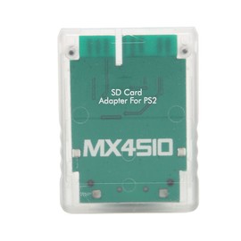 MX4SIO (Memory Expansion for SIO) SIO2SD SD Card Adapter for PS2 Memory Card SD Adapter Memory Card to Memory Card Adapter (Transparent White)