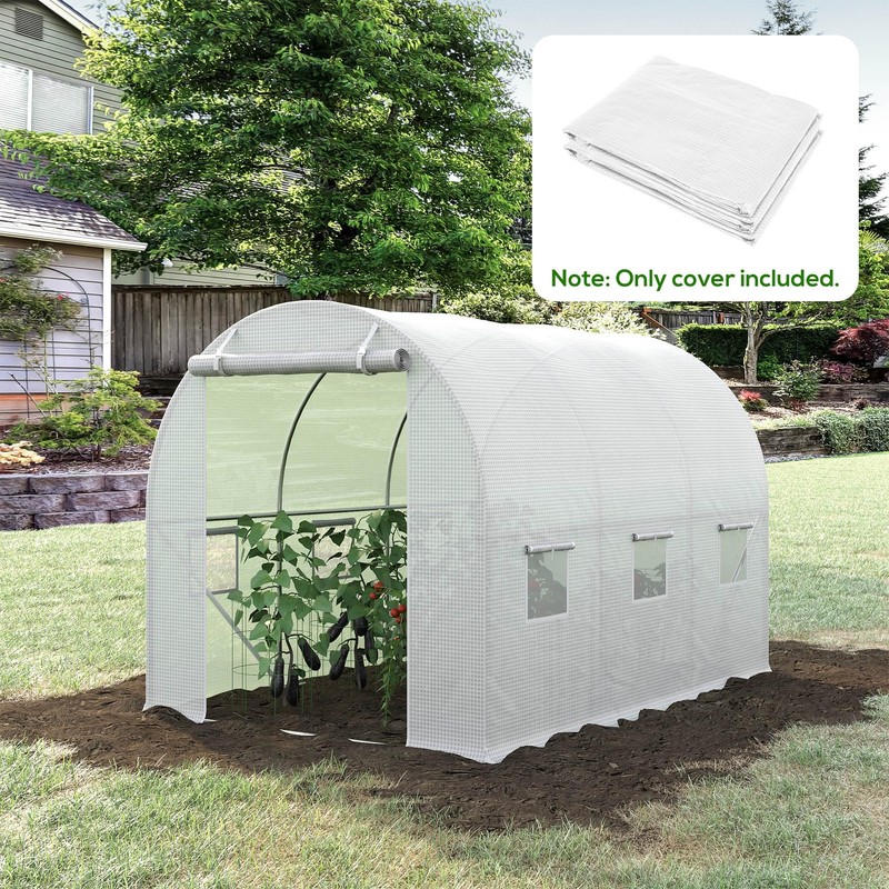 Outsunny 9.8' x 6.6' x 6.6' Plastic Greenhouse Cover Replacement,