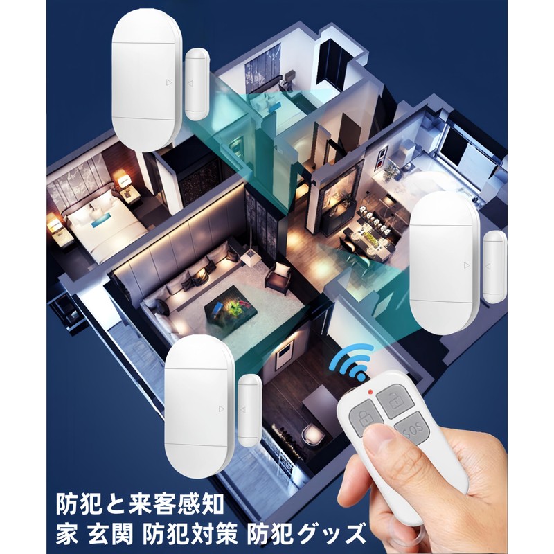 Korekaou Security Buzzer for Window and Door with Remote Control,