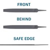 6-inch Flat Medium Cut File Double Cut Teeth High Carbon