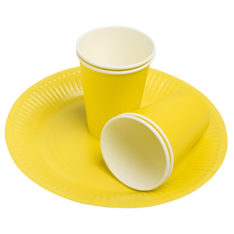 Pro 79219i 23 cm Yellow Plate Tablecloth, Box of 20