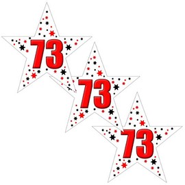 73RD Birthday Star Sticker (24 Pieces) by Partypro