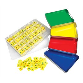 Really Good Stuff MAGtivity Tins with Soft Touch Magnetic Foam Letter Tiles Classroom Kit